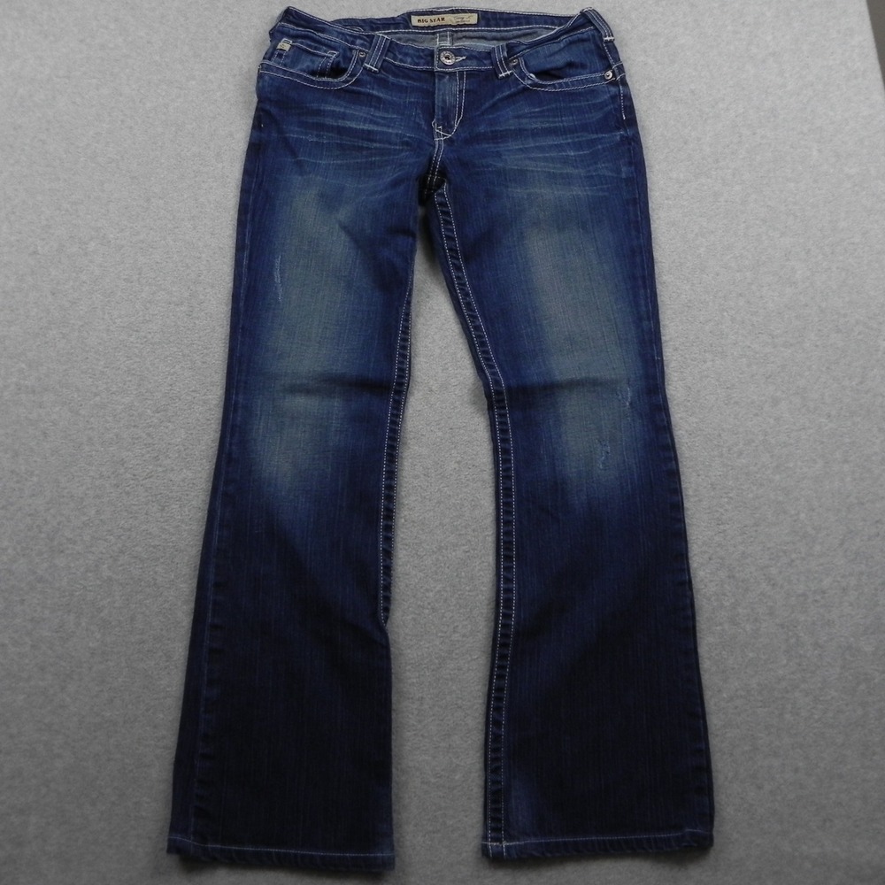 Big Star Jeans Womens 30 Casey K Low Rise Bootcut Dark Wash Denim Stretch 30L